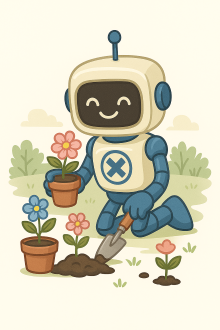 Planting flowers